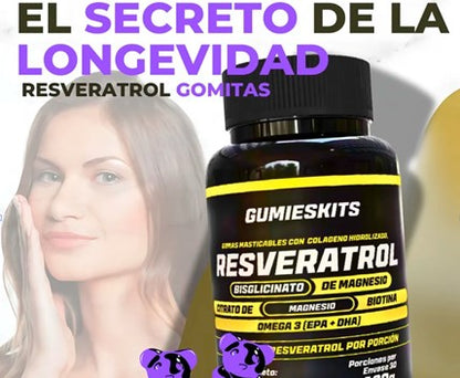 NUEVAS GOMITAS IMPORTADAS DE RESVERATROL -LUCE MAS JOVEN Y CON MAS ENERGÍA